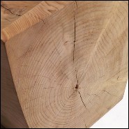 Tabouret ou chaise en bois de cèdre massif naturel avec traitement à la cire d'extrait de pin naturel 154-Curved