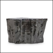 Table d'appoint en céramique noire fabriquée à la main 145-Heaven Black