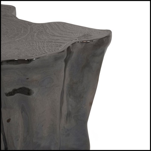 Table d'appoint en céramique noire fabriquée à la main 145-Heaven Black