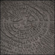 Side table made in handcrafted black ceramic 145-Heaven Black