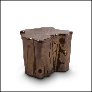 Side table made in handcrafted black ceramic 145-Heaven Black
