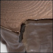 Table d'appoint en céramique noire fabriquée à la main 145-Heaven Black