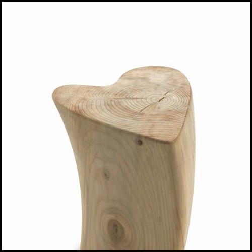 Stool made in natural solid cedar wood with natural pine extract wax treatment 154-Cedar Heart