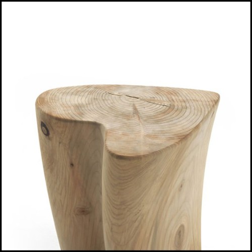 Stool made in natural solid cedar wood with natural pine extract wax treatment 154-Cedar Heart