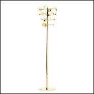 Coat hanger in forged metal and gold plated with 24 karat 107-Golded Chrome
