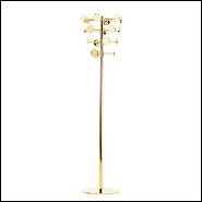 Coat hanger in forged metal and gold plated with 24 karat 107-Golded Chrome