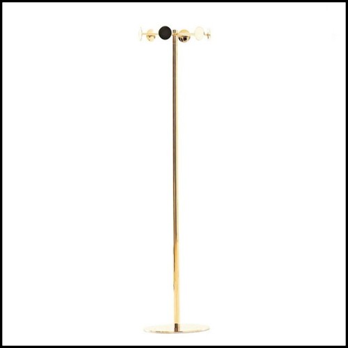 Coat hanger in forged metal and gold plated with 24 karat 107-Golded Chrome