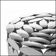 Table d'appoint en acier finition nickel ou plaquée Or 24 carats 107-Multi Leaves