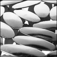 Table d'appoint en acier finition nickel ou plaquée Or 24 carats 107-Multi Leaves