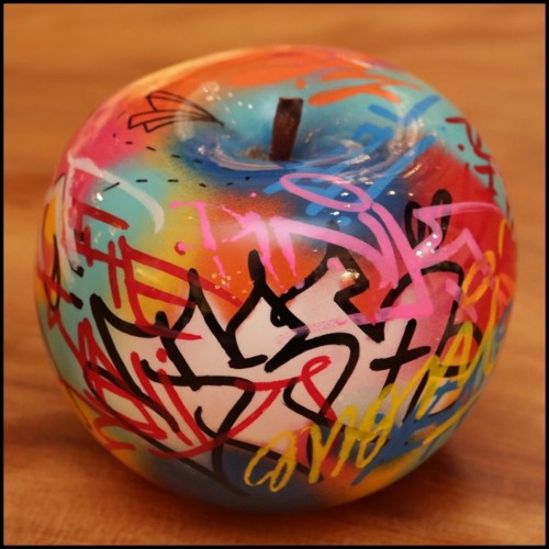 Sculpture en céramique fabriqués à la main PC-Apple Graffiti A