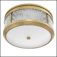 Ceiling lamp with structure in antique brass or nickel or Bronze finish with clear glass and frosted glass 24-Round Corridor