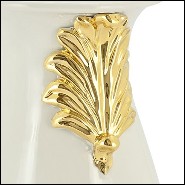 Vase en céramique émaillée finition Black avec feuille peinte avec de l'or pur liquide 162-Pin Ceramic