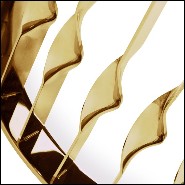 Set de deux tabourets avec structure en acier inoxydable poli finition Gold ou chromé 171-Half Moon