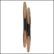 Wall lamp with black matte finish steel structure and gold-plated inside 151-Tubas
