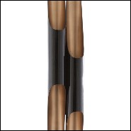 Wall lamp with black matte finish steel structure and gold-plated inside 151-Tubas