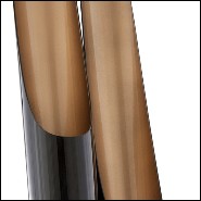 Wall lamp with black matte finish steel structure and gold-plated inside 151-Tubas