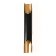 Wall lamp with matt black steel body and gold powder painted inside 151-Flute Single