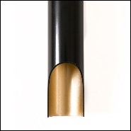 Applique avec structure en acier finition noir mat et intérieur finition poudre d'or 151-Flute Single
