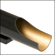 Applique avec structure en acier finition noir mat et intérieur finition poudre d'or 151-Flute Single