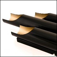 Applique avec structure en acier finition noir mat et intérieur finition poudre d'or 151-Flute Triple