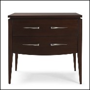 Table d'appoint ou table de chevet avec structure en bois d'acajou massif 119-Cherato