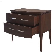 Table d'appoint ou table de chevet avec structure en bois d'acajou massif 119-Cherato