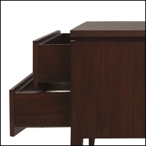 Table d'appoint ou table de chevet avec structure en bois d'acajou massif 119-Cherato