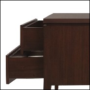 Table d'appoint ou table de chevet avec structure en bois d'acajou massif 119-Cherato