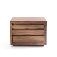 Table de chevet ou table d'appoint en bois de noyer massif 154-Walnut