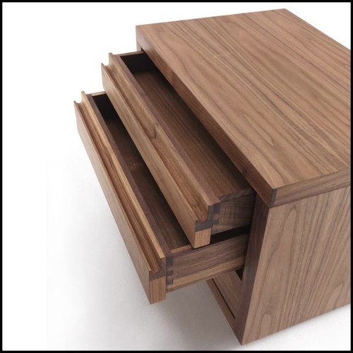 Table de chevet ou table d'appoint en bois de noyer massif 154-Walnut