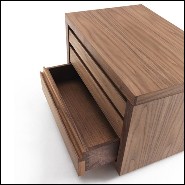 Table de chevet ou table d'appoint en bois de noyer massif 154-Walnut