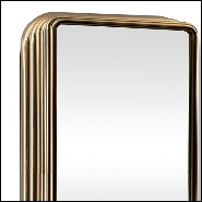 Cabinet avec structure en racine de noyer massif recouvert de tubes en laiton plaqué Gold 169-Brass Case