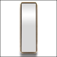 Cabinet avec structure en racine de noyer massif recouvert de tubes en laiton plaqué Gold 169-Brass Case