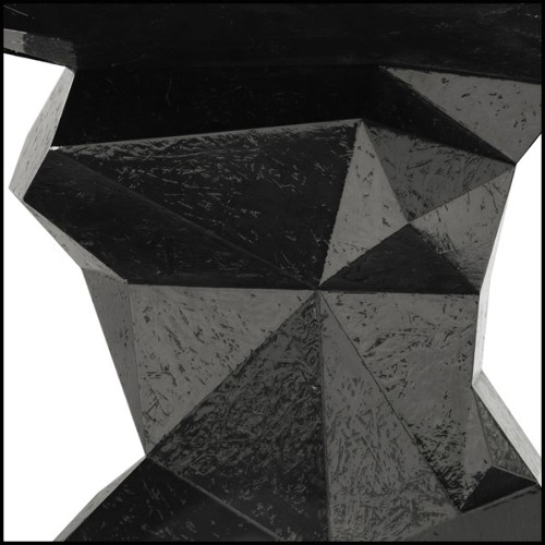 Dining table with wood structure lacquered with a translucent black tone with high gloss varnish 145-Jungle Black