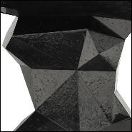 Table de repas avec structure en bois laqué dans des tons noir translucide et vernis brillant 145-Jungle Black