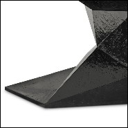 Dining table with wood structure lacquered with a translucent black tone with high gloss varnish 145-Jungle Black