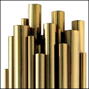 Applique avec structure en laiton massif poli finition Gold 151-Brass Tubes