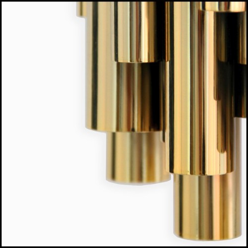 Applique avec structure en laiton massif poli finition Gold 151-Brass Tubes