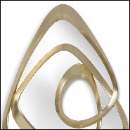 Miroir avec structure en acajou massif sculpté à la main finition Gold ou argentée 119-Exquisite