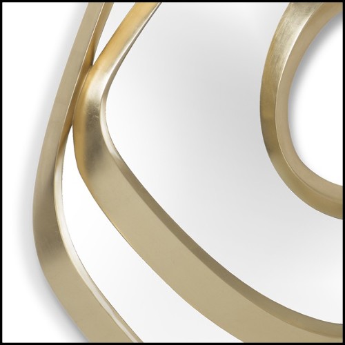 Mirror with hand carved solid mahogany frame structure with gold or silver finish 119-Exquisite