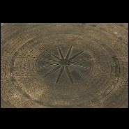 Table d'appoint Tambour de pluie en bronze massif noirci 38-Rain Drum Noirci.
