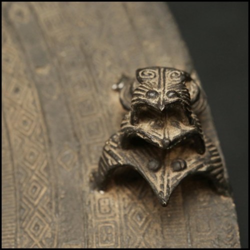 Rain Drum in solid bronze blackened from Cambodia temples 38-Rain Drum 2