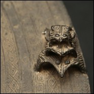 Rain Drum in solid bronze blackened from Cambodia temples 38-Rain Drum 2