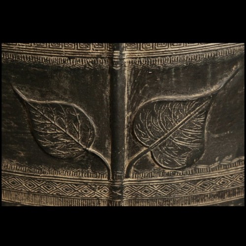 Table d'appoint Tambour de pluie en bronze massif noirci 38-Rain Drum Noirci.