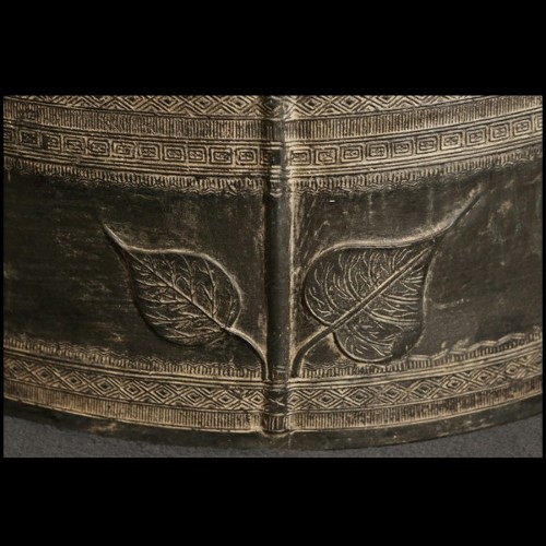 Rain Drum in solid bronze blackened from Cambodia temples 38-Rain Drum 2