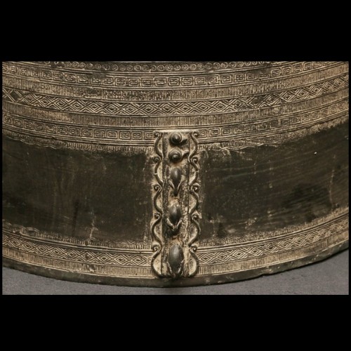 Rain Drum in solid bronze blackened from Cambodia temples 38-Rain Drum 2