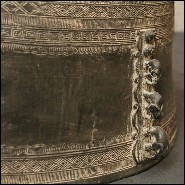 Rain Drum in solid bronze blackened from Cambodia temples 38-Rain Drum 2