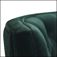 Armchair with structure in solid wood upholstered  with high quality British green velvet fabric 155-Pasadena