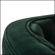 Armchair with structure in solid wood upholstered  with high quality British green velvet fabric 155-Pasadena