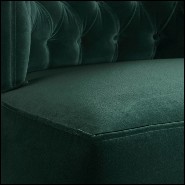 Armchair with structure in solid wood upholstered  with high quality British green velvet fabric 155-Pasadena